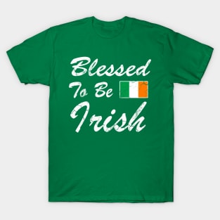 Blessed To Be Irish Ireland Flag St Patrick's Day T-Shirt